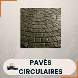 Pavés circulaires béton imprimé Stamp DIffusion